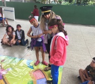 AULA DE SEGURANÇA FERROVIÁRIA - ESCOLA GENERAL TIBÚRCIO - BAIRRO PORTO DE SANTANA/CARIACICA