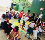 AULA DE SEGURANÇA FERROVIÁRIA - ESCOLA GENERAL TIBÚRCIO - BAIRRO PORTO DE SANTANA/CARIACICA