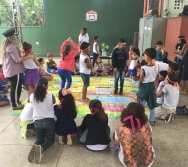 AULA DE SEGURANÇA FERROVIÁRIA - ESCOLA GENERAL TIBÚRCIO - BAIRRO PORTO DE SANTANA/CARIACICA