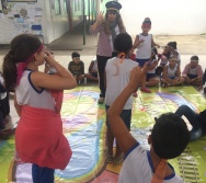 AULA DE SEGURANÇA FERROVIÁRIA - ESCOLA GENERAL TIBÚRCIO - BAIRRO PORTO DE SANTANA/CARIACICA