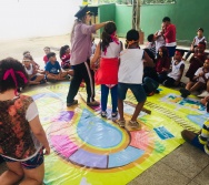 AULA DE SEGURANÇA FERROVIÁRIA - ESCOLA GENERAL TIBÚRCIO - BAIRRO PORTO DE SANTANA/CARIACICA