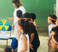 AULA DE SEGURANÇA FERROVIÁRIA - ESCOLA GENERAL TIBÚRCIO - BAIRRO PORTO DE SANTANA/CARIACICA