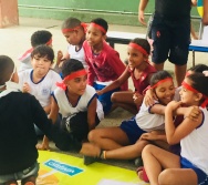 AULA DE SEGURANÇA FERROVIÁRIA - ESCOLA GENERAL TIBÚRCIO - BAIRRO PORTO DE SANTANA/CARIACICA