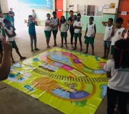 AULA DE SEGURANÇA FERROVIÁRIA - ESCOLA ANTÔNIO COUTINHO - BAIRRO RETIRO SAUDOSO/CARIACICA