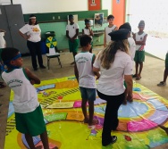 AULA DE SEGURANÇA FERROVIÁRIA - ESCOLA ANTÔNIO COUTINHO - BAIRRO RETIRO SAUDOSO/CARIACICA