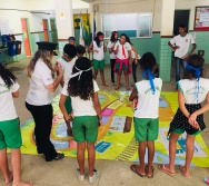 AULA DE SEGURANÇA FERROVIÁRIA - ESCOLA ANTÔNIO COUTINHO - BAIRRO RETIRO SAUDOSO/CARIACICA