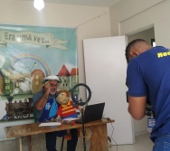 Entrevista e Gravação da TV TRIBUNA hj 31/03 do Projeto Eu conto daqui...Você conta daí...