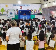 PROJETO COLORIR SUSTENTÁVEL - START COM SHOW DE BONECOS - ETAPA COMPOSTEIRA - PRESENÇA VIP DO  TIO DIU - CMEI SILVESTRE