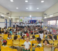 PROJETO COLORIR SUSTENTÁVEL - START COM SHOW DE BONECOS - ETAPA COMPOSTEIRA - PRESENÇA VIP DO  TIO DIU - CMEI SILVESTRE