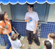 DIA DE PLANTAR RABANETES COM O CMEI REGIONAL SILVESTRE - PEQUENOS HORTICULTORES NO PROJETO COLORIR SUSTENTÁVEL