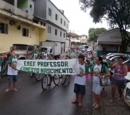 PC3ES  - CULMINÂNCIA DO PROJETO NA ESCOLA PROF ERNESTO NASCIMENTO COM PASSEATA NA RUA