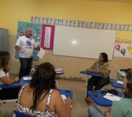 Reunião de adesão ao Projeto NA TRILHA DOS VALORES da EMEF ANTÔNIO VIEIRA DE REZENDE - SERRA