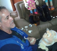 O maquinista, a Bubú e Alvinho fizeram uma ótima viagem de SP.