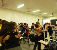 Oficina de Contação de histórias com turma de pedagogia da FACULDADE NOVO MILÊNIO