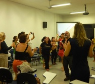 Oficina de Contação de histórias com turma de pedagogia da FACULDADE NOVO MILÊNIO