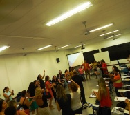 Oficina de Contação de histórias com turma de pedagogia da FACULDADE NOVO MILÊNIO