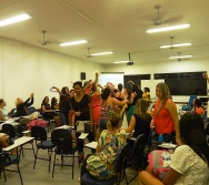 Oficina de Contação de histórias com turma de pedagogia da FACULDADE NOVO MILÊNIO