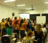 Oficina de Contação de histórias com turma de pedagogia da FACULDADE NOVO MILÊNIO