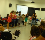 Oficina de Contação de histórias com turma de pedagogia da FACULDADE NOVO MILÊNIO