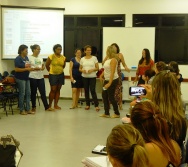 Oficina de Contação de histórias com turma de pedagogia da FACULDADE NOVO MILÊNIO