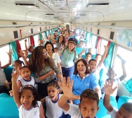 PROJETO NA TRILHA DOS VALORES - AULA DE CAMPO - PASSEIO DE TREM