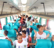 PROJETO NA TRILHA DOS VALORES - AULA DE CAMPO - PASSEIO DE TREM