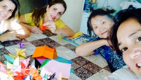 Equipe do Colorir participa de Oficina com Dona Shirasse, nossa voluntária.