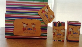 Kits do projeto Na Trilha dos Valores - Entregues pela Escarlena nas escolas integradas