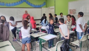 PROJETO CUIDA DE MIM - ENFRENTAMENTO AO BULLYING - SENSIBILIZAÇÃO DE ALUNOS 1º ENCONTRO