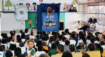 PROJETO COLORIR SUSTENTÁVEL - START COM SHOW DE BONECOS - ETAPA COMPOSTEIRA - PRESENÇA VIP DO  TIO DIU - CMEI SILVESTRE