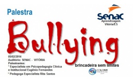 PALESTRA DE ENFRENTAMENTO AO BULLYING PARA 300 ADOLESCENTES DO SENAC - VITÓRIA PARA PREPARAÇÃO AO MERCADO DE TRABALHO