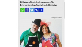 DIA INTERNACIONAL DO CONTADOR DE HISTÓRIA - COMEMORAÇÃO NA BIBLIOTECA ADELPHO MONJARDIM - VITÓRIA - ES.